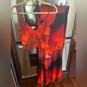 NWOT White Fox Cami with Matching Maxi L never worn